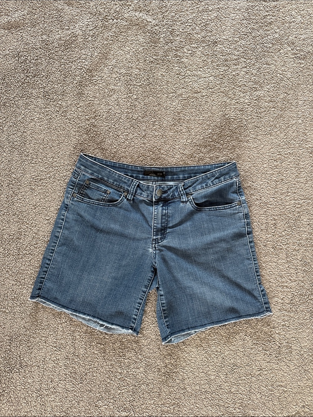 Prana Women's Medium Blue Denim Cutoff Shorts
